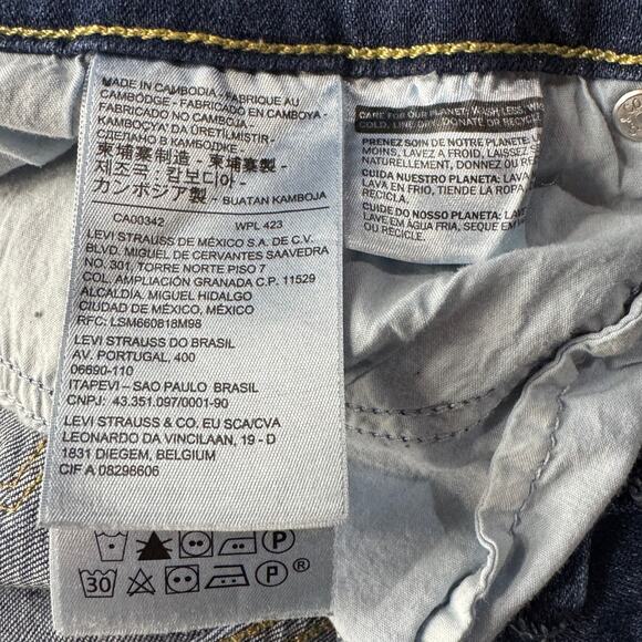 Levi’s 721 Womens SZ 34 Hi-Rise Skinny Jeans Distressed Rips Stretch Zip-Fly - Picture 10 of 12